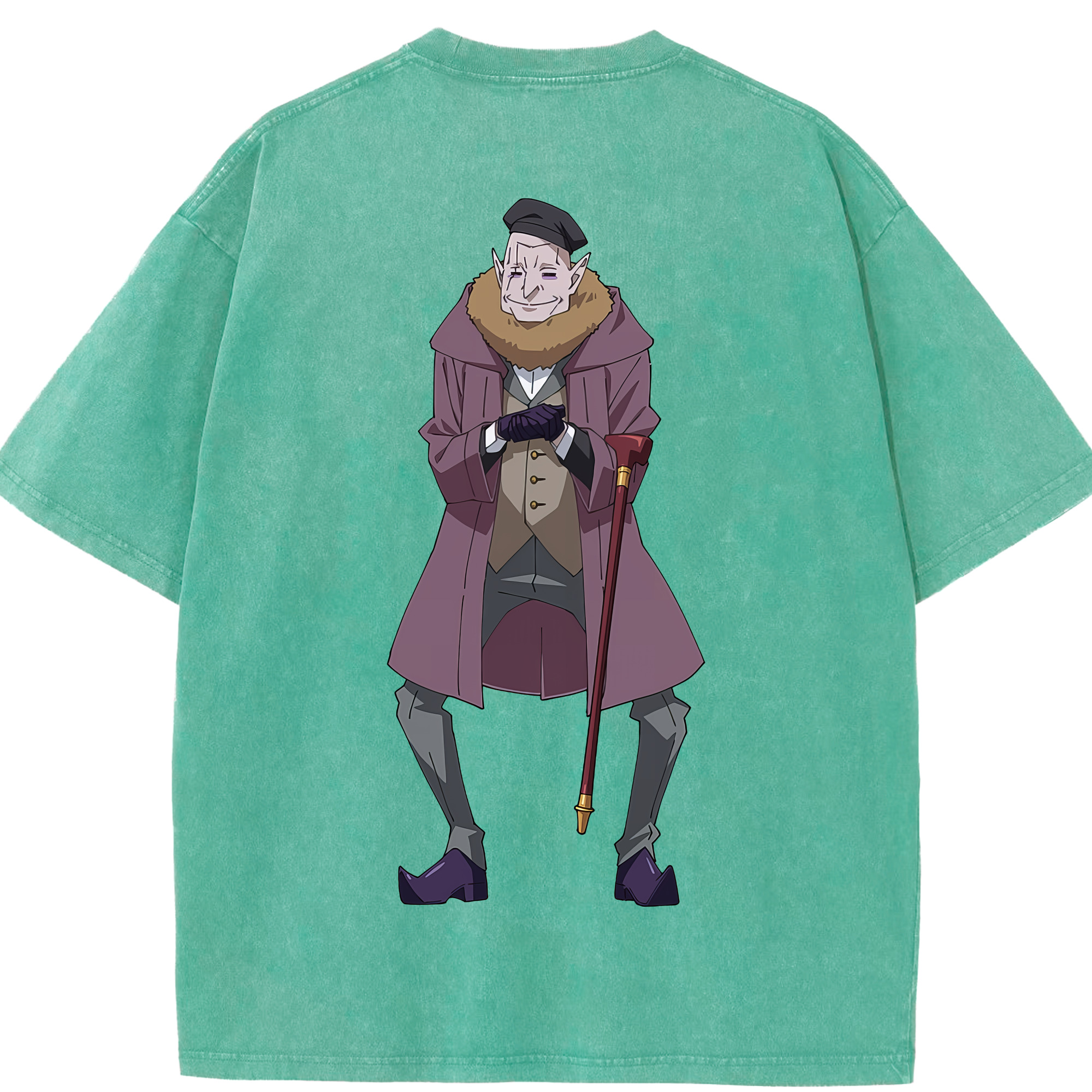 （画像用） 転スラ Regarding Reincarnated to Slime 綿100% ヴィンテージ風 半袖Tシャツ（背面プリント）